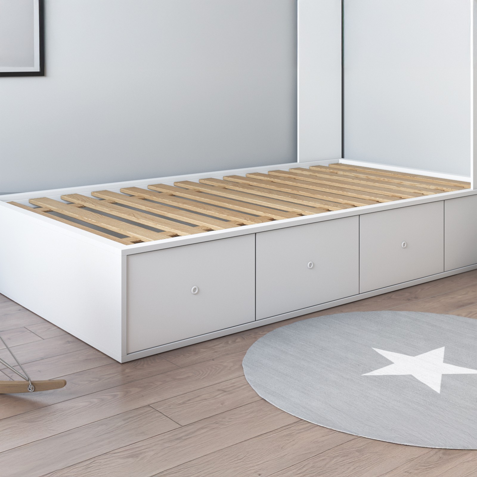 Hercules Xtreme Heavy-Duty Solid Pine Wood Bed Slats Bunkie Board, Queen (Used)