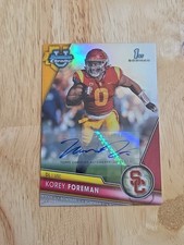 2023 Bowman University Chrome KOREY FOREMAN Refractor Autograph /499 #190 Auto