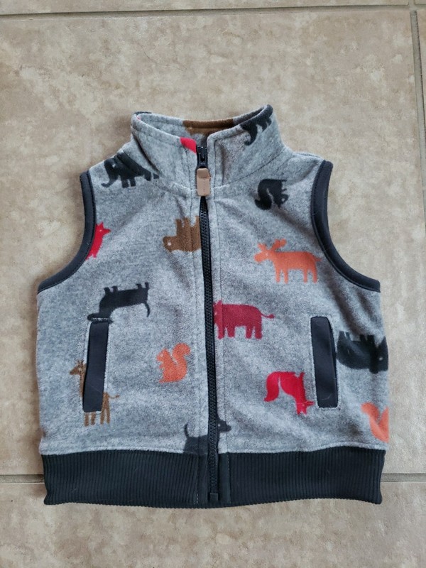 Carter's Fleece Vest 6M 3-6M EUC