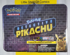 Pokemon Detective Pikachu Collector Treasure Chest Lunch Box Tin Sealed TCG