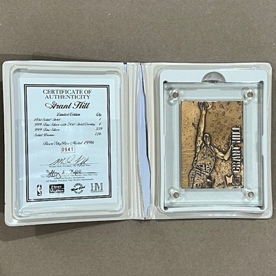 1996 Fleer Metal Grant Hill Bronze Minted Limited Edition Highland