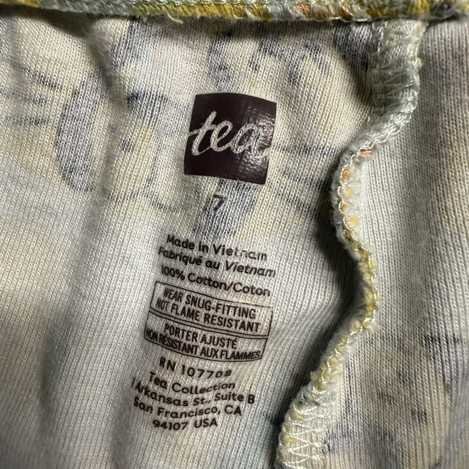 Tea Collection In Your Dreams Pajama Shorts in Rainbow Cheetah Size 7 EUC - Image 3 of 4