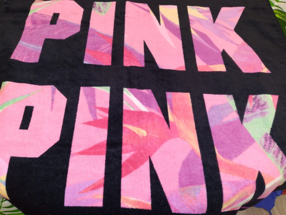 VICTORIA'S SECRET РОЗОВЫЙ ВИНТАЖНЫЙ ПЛЯЖ ПОЛОТЕНЦЕ 28 X 58? СОВЕРШЕННО НОВЫЙ 100% ХЛОПОК ВИНТАЖНЫЙ - Изображение 2 из 2