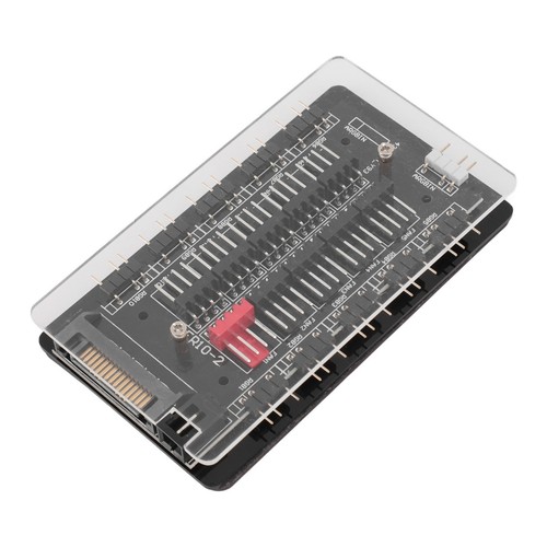ARGB PWM Fan Hub 2 In 1 PWM ARGB Case Fan Hub Interface Power Supply Mag FY - Afbeelding 18 van 23