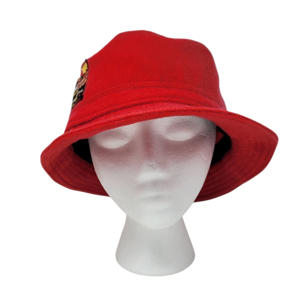 Sombrero de invierno Tilley Durables mezcla de lana rojo 7 1/2 parche Gjevilvasshytta Noruega Foto 3 de 4