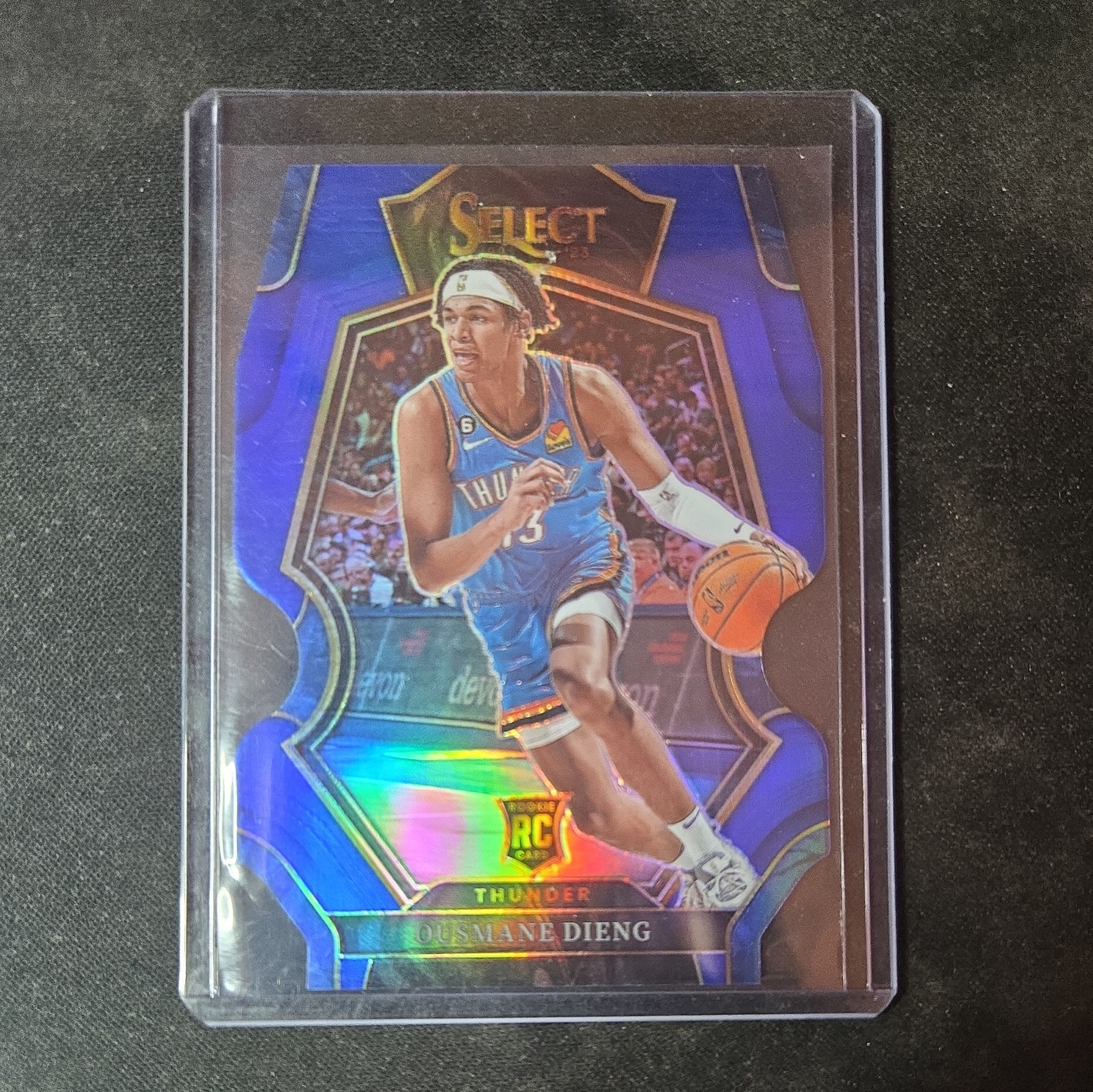 2022-23 Panini Select #190 Ousmane Dieng Blue Prizms Die Cut #/249