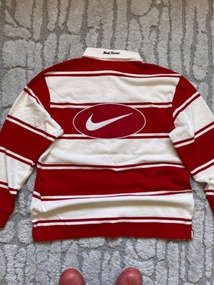 Supreme x Nike Polo Rugby Long Sleeve Red Version Large | eBay