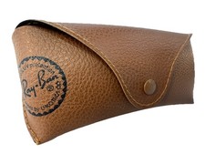 Vintage Authentic Ray-Ban Sunglasses Leather Case only Brown Genuine OEM Holder