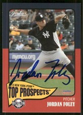 2014 Staten Island Yankees JORDAN FOLEY Signed Card autograph auto COLONY, TX