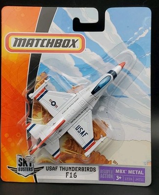Matchbox Sky Busters MBX Metal USAF Air Force Thunderbirds F-16 Jet 