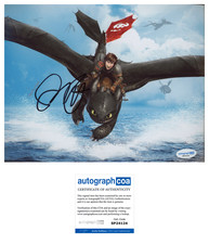 Jay Baruchel Signed HOW TO TRAIN YOUR DRAGON HICCUP 8x10 Photo ACOA B