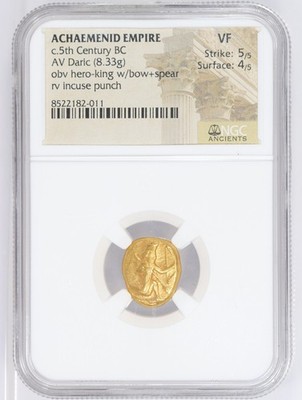 Achaemenid Empire 5/5 AV Daric Greek Persian Gold Archer Coin 5th