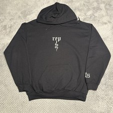 Taylor Swift Reputation Hoodie Sweatshirt Medium Embroidered Snake Rep Black