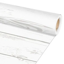 Rustic Bulletin Board Paper Roll White Wood Background Fade Resistant Grain