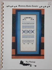 Blueberry Basket Cross Stitch Hardanger Counted Thread Pattern Paw Prints 2006