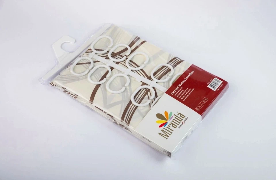 Cortina de chuveiro com estampa circular para banheiro tecido impermeável 180х200 - Imagem 2 de 4