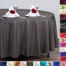 6 pcs 108" ROUND POLYESTER TABLECLOTHS Wedding Party Dinner Catering Supplies