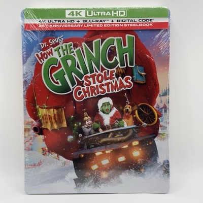 How The Grinch Stole Christmas Steelbook 4K Ultra HD Blu-ray Limited Edition NEW
