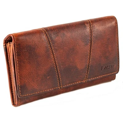 MATADOR LEDER Lagan Damen Echt Leder Börse Geldbörse Portemonnaie Geldbeutel Brieftasche Braun