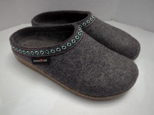 Haflinger Wool Felt Clog Slippers Gray Cork Sole Made in Germany Women  s Sz 38/7