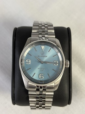 Islander Automatic Men's Watch 100m Blue Sunburst Dial Steel Bracelet