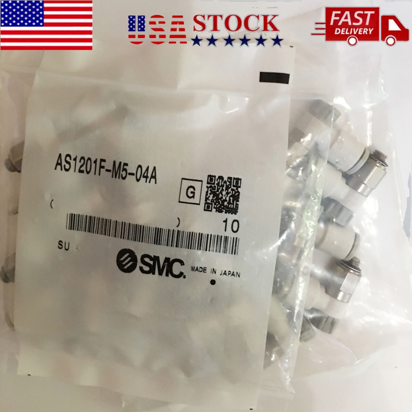 10PCS New SMC AS1201F-M5-04A Control Valve Fast Shipping