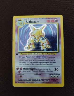 Pokemon Karte Alakazam 1a 1/102 Holo DEU Base Set 1. Edition Olo