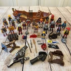 Playmobil Mixed Lot Vintage Figures Ship Pirates Medieval Knights Geobra 90s