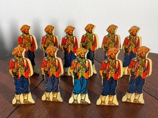 Marx Tin Toy Soldiers Set Of 11 Foot Soldiers Of The British Indian Army