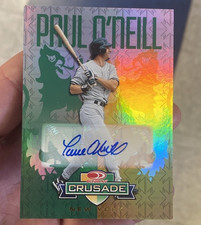 Donruss Crusade Paul O'Neill New York Yankees #5 Autographed Insert Card