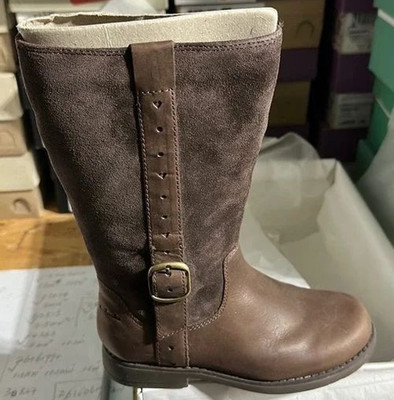 Clarks 30837 little girls leather boots size 10.5w