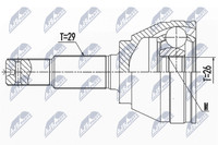 NTY Gelenksatz Antriebswelle NPZ-NS-097 FüR Nissan Juke F15 Dci DIG 4X4 Nismo