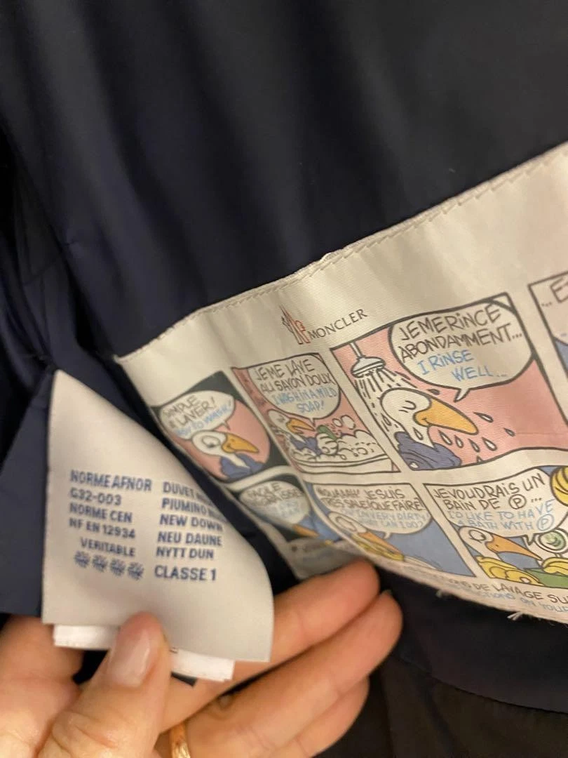 Moncler Piumino Borchie Cappuccio Navy Donna M Edizione Limitata Raro Modello Piumino Ja