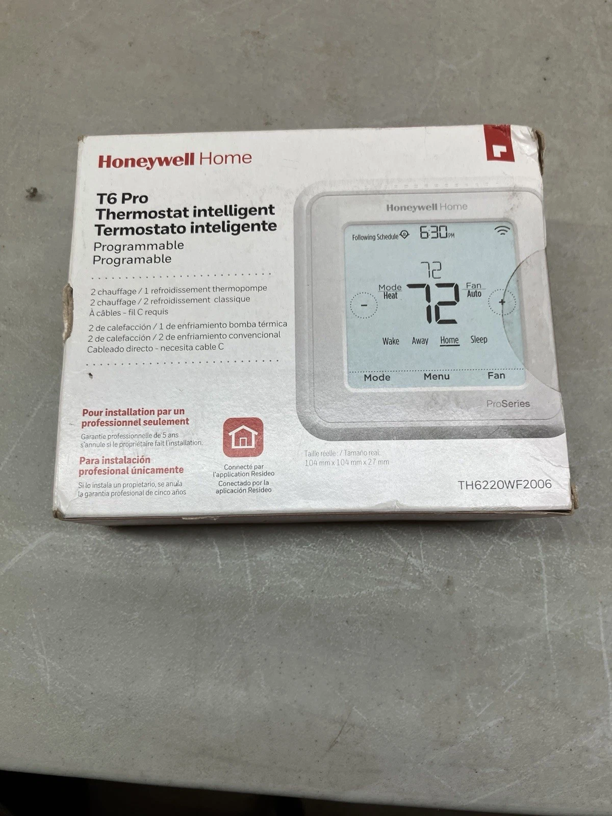 Honeywell TH6220WF2006 T6 Pro Smart WiFi Programmable Thermostat