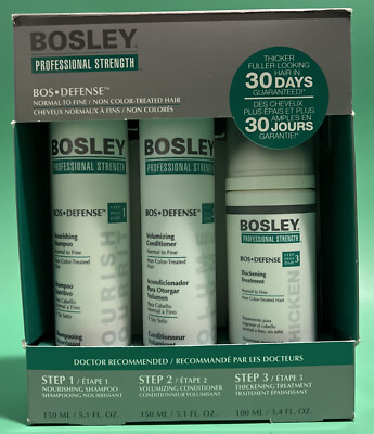 Bosley 3 Step 30-Day Starter Pack for Normal to Fine Non Color-Treated Hair