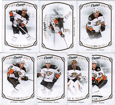 15/16 UD UPPER DECK CHAMPS HOCKEY BASE TEAM SETS (ANA-WIN) U-Pick Team From List