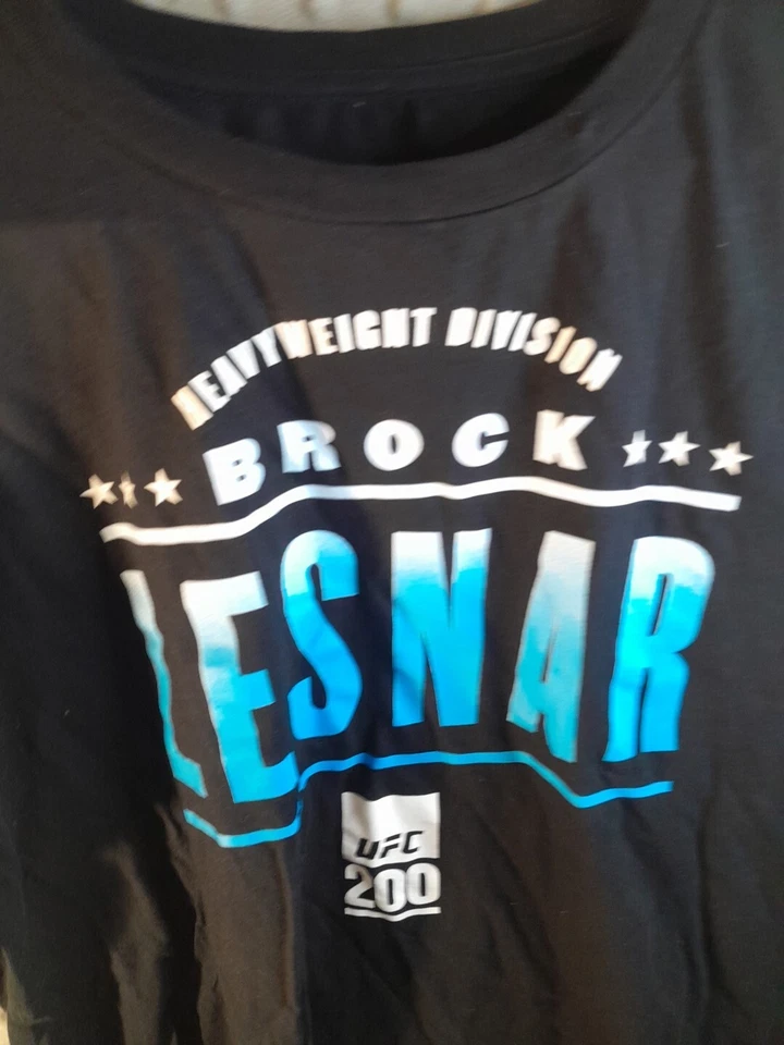 Brock Lesnar Hombre XXL UFC 200 Heavyweight Division Reebok Negro S/S Foto 2 de 4