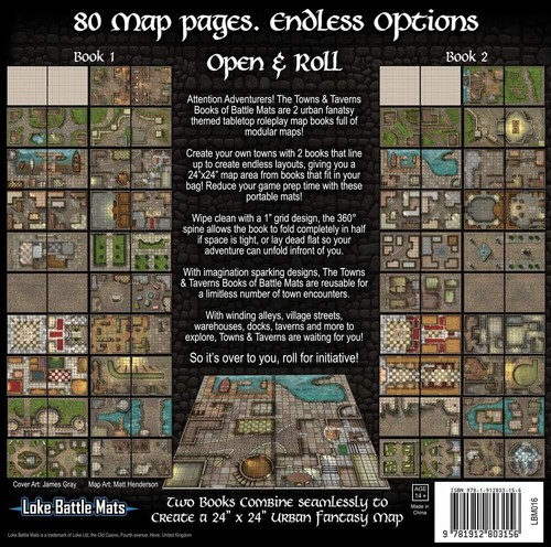 Compact & Customizable Fantasy RPG Map Books - Towns & Taverns Set - Picture 3 of 4