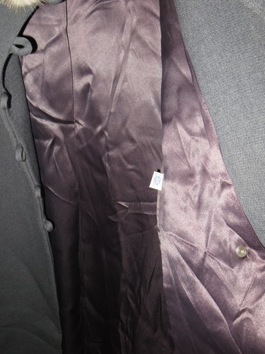 Vintage Franklin Simon New York Grey Swing Coat Over Jacket White Siver Mink EUC - Picture 12 of 12