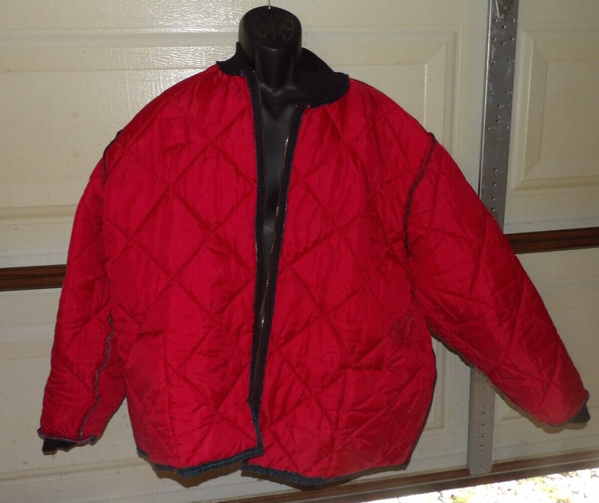 Vintage 70s Cooler Jacket KMart USA Filled Blue Puffer Quilted Jacket Sz XL eBay