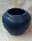 Early Haeger Pottery Vintage 1930's Dark Matte Blue Vase
