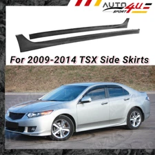 For 2nd Gen Acura TSX 2009-2014 Type-S Style Unpainted PU Side Skirts Body Kit