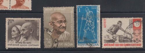 India 1969 Mahatma Gandhi Used set of 4 Stamps - Picture 1 of 1