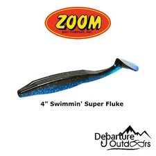 Zoom Swimmin Super Fluke Jr., 4" 10 Pack Zoom Paddletail Swimbait Fishing Lure