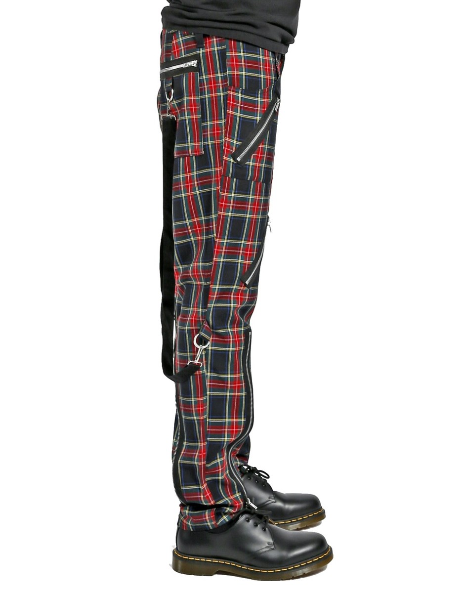 BONDAGE BELT×ZIPPER VISUAL STYLISH PANTS TRIPP BONDAGE STRAPS ZIPPER GOTHIC PUNK EMO VICIOUS PLAI