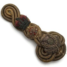 VICTORIAN Royal Scots Regiment Cloth Bullion Epaulette Pip RANK COLONEL Crown