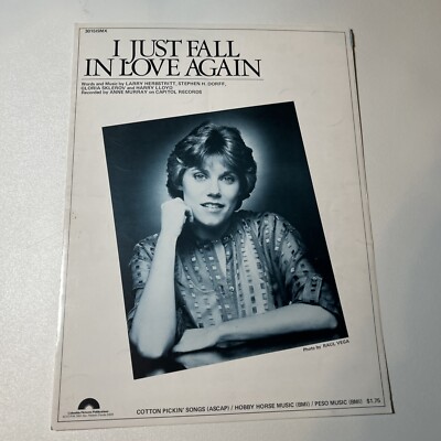 ANNE MURRAY SHEET MUSIC I JUST FALL IN LOVE AGAIN COLUMBIA - MUSIC SHEET