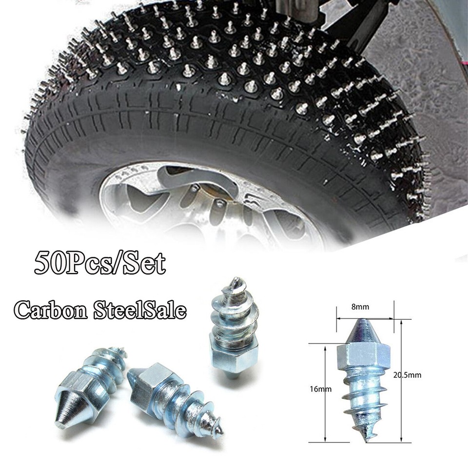Lot De 100 Crampons à Visser Pour Pneus Neige - 12 Mm - Pour Voiture, SUV, ATV, Moto - Antidérapant Hiver