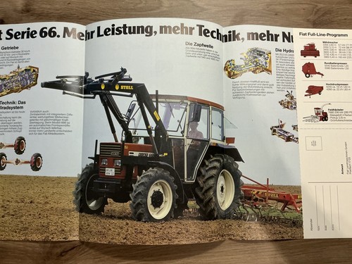 Orig. FIAT AGRI Traktor Prospekt Brochure Schlepper Mähdrescher Häcksler D5 - Bild 2 von 3