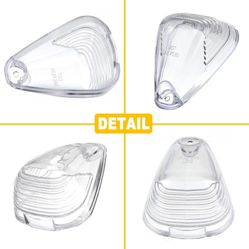 Clear Roof marker light Cover W/ Amber Bulbs Kit for Ford F-250 E-350 1999-2016 - Picture 8 of 11